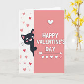Carte de la Saint-Valentin pour chat (Fleur jaune)