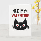Carte de la Saint-Valentin pour chat (Fleur jaune)