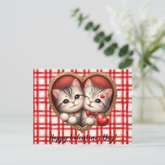 Carte de la Saint-Valentin pour chat (Debout devant)