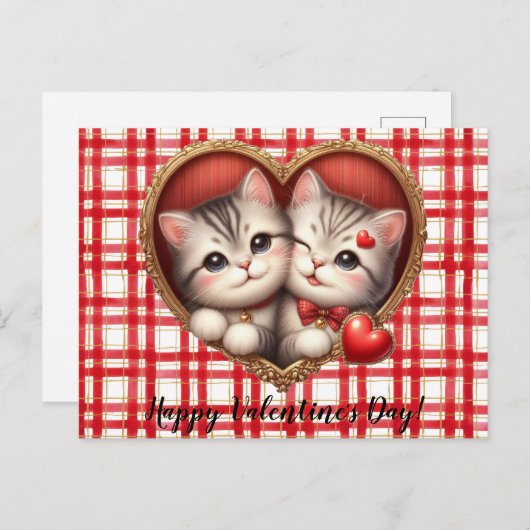 Carte de la Saint-Valentin pour chat (Devant / Derrière)
