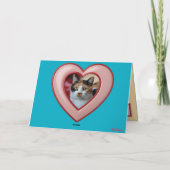 Carte de la Saint-Valentin pour chat calico (Dos)