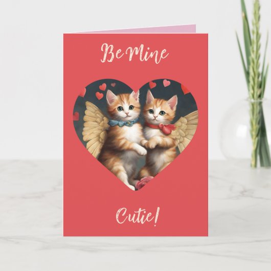 Carte de la Saint-Valentin pour chat Cupidon Mien (Devant)
