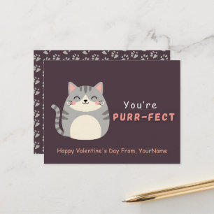 Carte de la Saint-Valentin pour chat mignon – Vous
