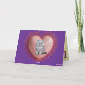 Carte de la Saint-Valentin pour chat persan blanc (Dos)