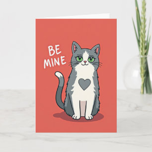 Carte de la Saint-Valentin pour chat 'Sois mienne'