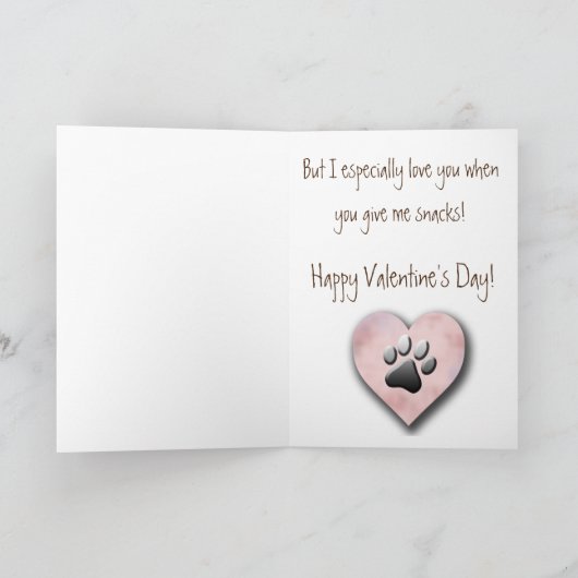 Carte de la Saint-Valentin pour chat Tabby Happy S (Intérieur)