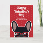 Carte de la Saint-Valentin pour chien bouledogue f (Devant)