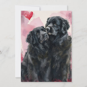 carte de la Saint-Valentin pour chien Terre-Neuve 