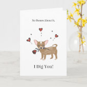 Carte de la Saint-Valentin pour Chihuahua (Fleur jaune)