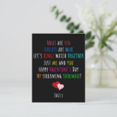 Carte de la Saint-Valentin pour couple (Debout devant)
