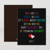 Carte de la Saint-Valentin pour couple (Devant / Derrière)