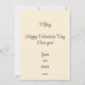 Carte de la Saint-Valentin pour couple de hamsters (Dos)