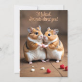 Carte de la Saint-Valentin pour couple de hamsters (Devant)