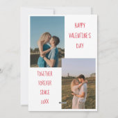 Carte de la Saint-Valentin pour couple marquant un (Dos)
