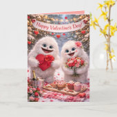 Carte de la Saint-Valentin pour couple Yeti - Capr (Fleur jaune)