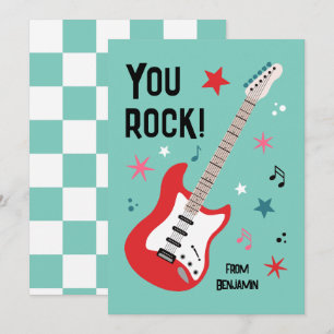 Carte de la Saint-Valentin pour cours de guitare r