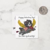 Carte de la Saint-Valentin pour enfants avec un ch (Devant/Arrière en situation)