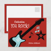 Carte de la Saint Valentin pour enfants - You Rock (Devant / Derrière)
