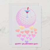 Carte de la Saint-Valentin pour golfeuse – Concept (Devant / Derrière)