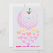 Carte de la Saint-Valentin pour golfeuse – Dessin  (Devant)