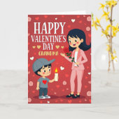 Carte de la Saint-Valentin pour grand-mère (Fleur jaune)