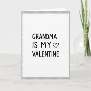 Carte de la Saint-Valentin pour grand-mère à motif