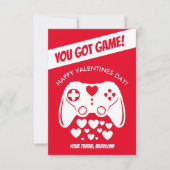 Carte de la Saint-Valentin pour jeu vidéo pour enf (Devant)