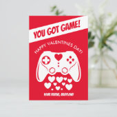 Carte de la Saint-Valentin pour jeu vidéo pour enf (Debout devant)