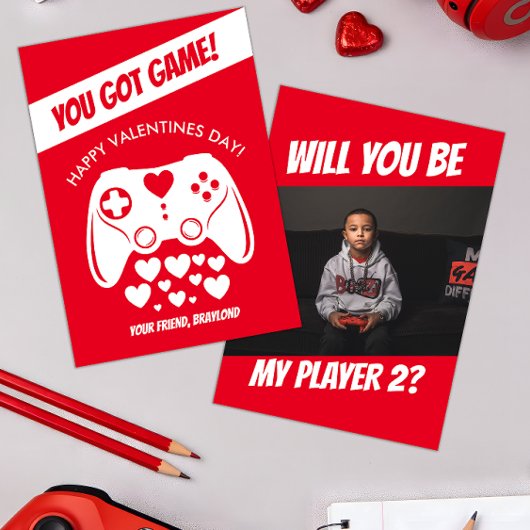 Carte de la Saint-Valentin pour jeu vidéo pour enf