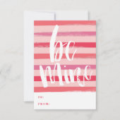Carte de la Saint-Valentin pour la classe à rayure (Devant)