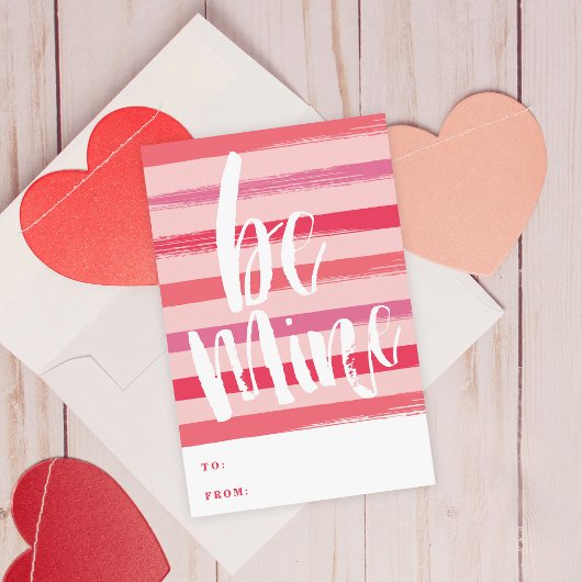 Carte de la Saint-Valentin pour la classe à rayure