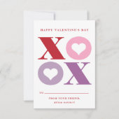carte de la Saint-Valentin pour la classe avec cœu (Devant)