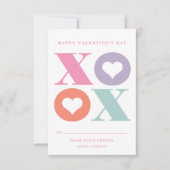 carte de la Saint-Valentin pour la classe en forme (Devant)
