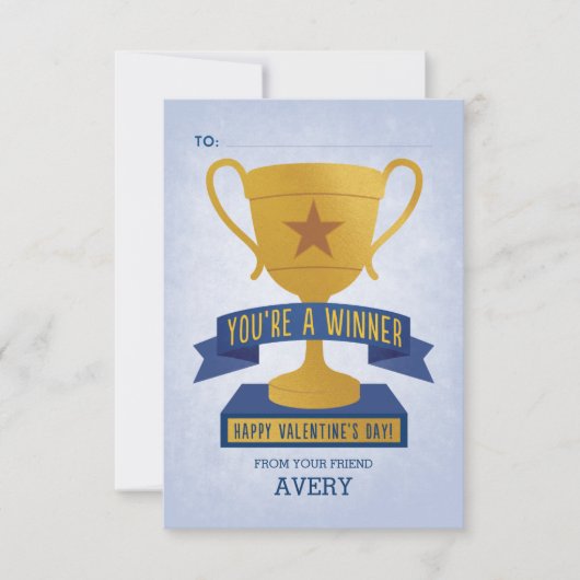 Carte de la Saint-Valentin pour la classe Trophée (Devant)