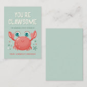 Carte de la Saint-Valentin pour la classe Tu es Cl (Devant / Derrière)