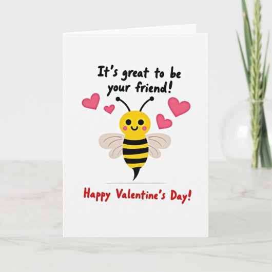 Carte de la Saint-Valentin pour l'amitié avec une (Devant)