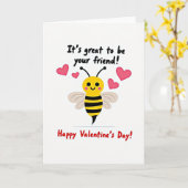 Carte de la Saint-Valentin pour l'amitié avec une (Fleur jaune)