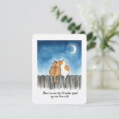 Carte de la Saint-Valentin pour l'amour d'un chat (Debout devant)