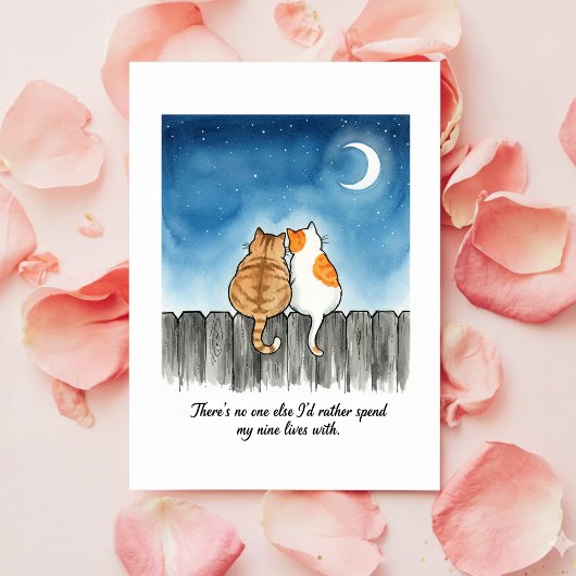 Carte de la Saint-Valentin pour l'amour d'un chat