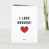 Carte de la Saint-Valentin pour le petit ami le pl (Dos)