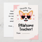 Carte de la Saint-Valentin pour l'enseignant Pawso (Devant / Derrière)