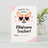 Carte de la Saint-Valentin pour l'enseignant Pawso (Debout devant)