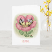 Carte de la Saint-Valentin pour les amoureux des a (Fleur jaune)