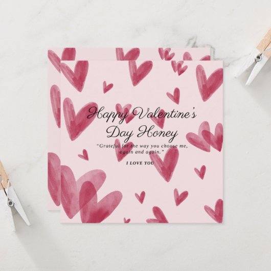 Carte de la Saint-Valentin pour les grands cœurs (Devant/Arrière en situation)