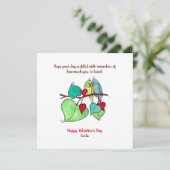 Carte de la Saint-Valentin pour les Inséparables (Debout devant)