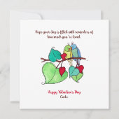 Carte de la Saint-Valentin pour les Inséparables (Devant)