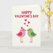 Carte de la Saint-Valentin pour les oiseaux (Fleur jaune)