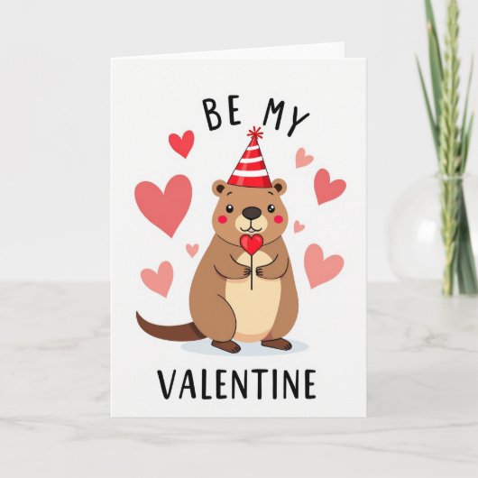 Carte de la Saint-Valentin pour loutre (Devant)