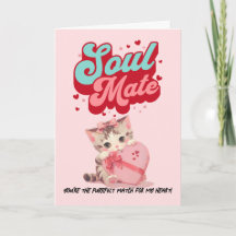 Carte de la Saint-Valentin pour maman chat parfait