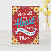 Carte de la Saint-Valentin pour maman en forme de  (Fleur jaune)